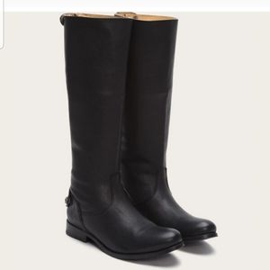 Frye Black Leather Winter Boots